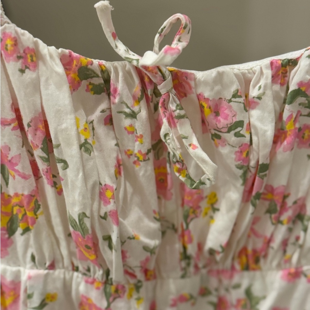 Jessica Simpson Floral Maxi Dress - Pink and Cream - Picture 3 of 6
